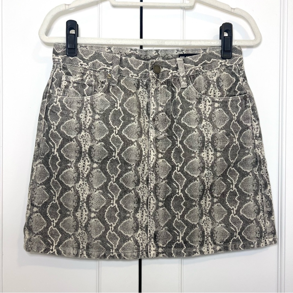 Blank NYC BlankNYC Snakeskin Denim Mini Skirt - Size 27